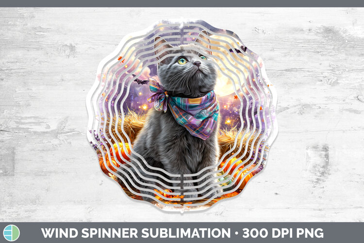 GorgeousCats Halloween Bandana Wind Spinner design.