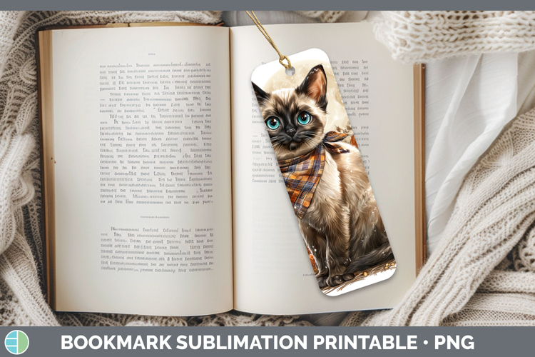 Siamese Cat Bookmark Cats Halloween Bandana Sublimation Prin