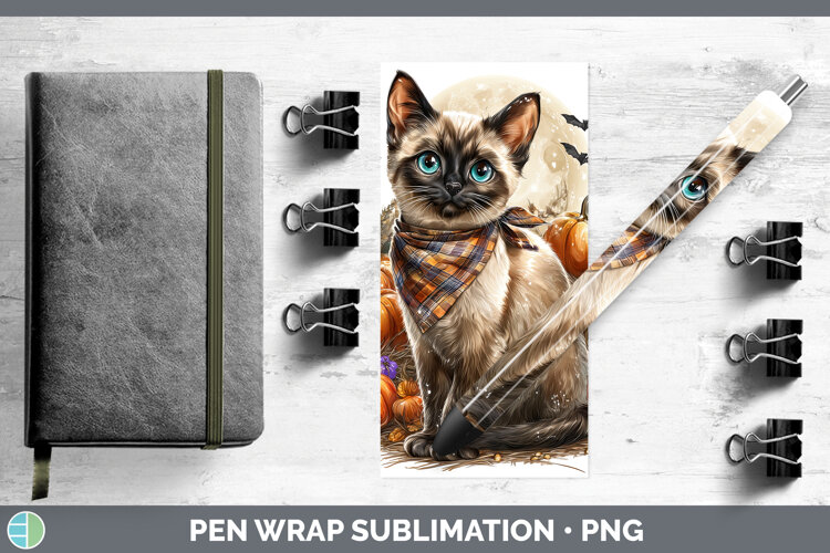GorgeousCats Halloween Bandana Pen Wrap design.