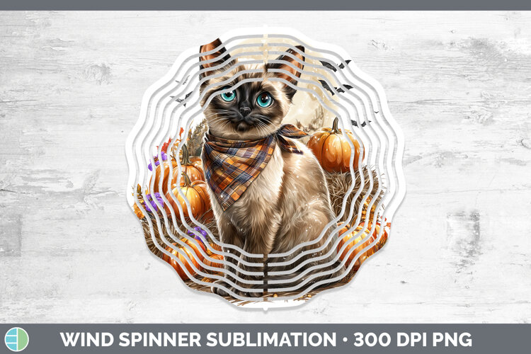 GorgeousCats Halloween Bandana Wind Spinner design.