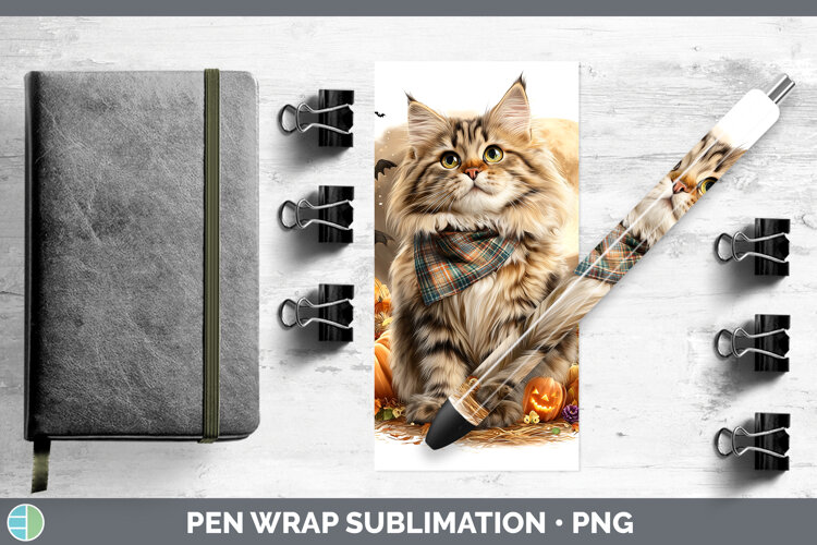 GorgeousCats Halloween Bandana Pen Wrap design.