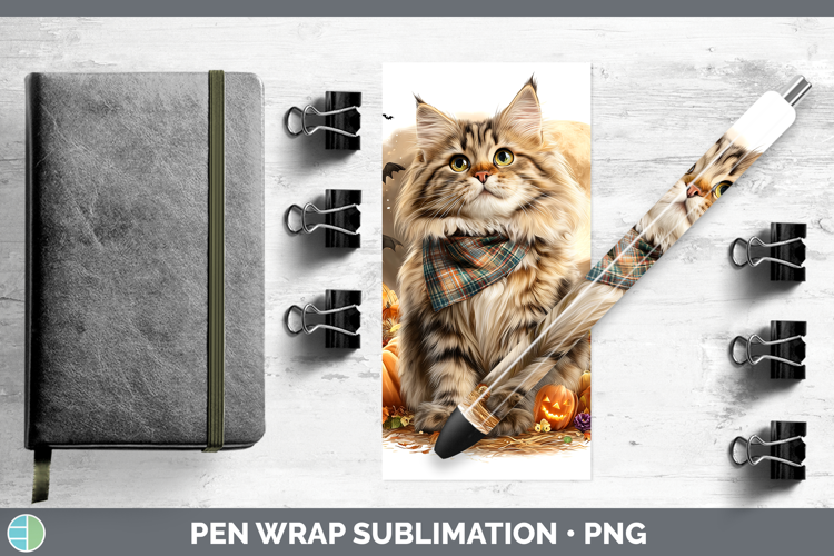 Siberian Cat Pen Wrap Cats Halloween Bandana Sublimation Pen