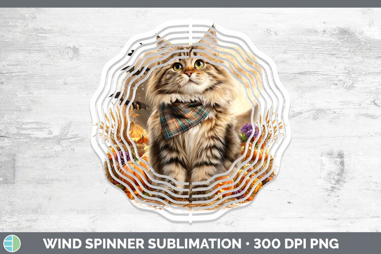 GorgeousCats Halloween Bandana Wind Spinner design.