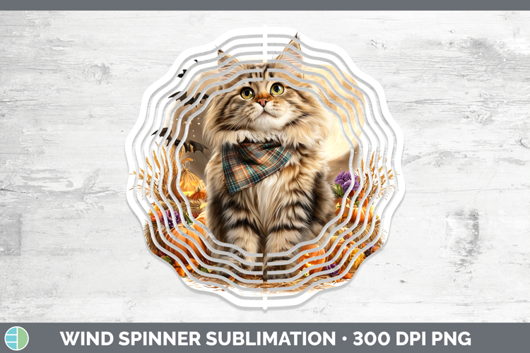 Siberian Cat Wind Spinner Cats Halloween Bandana Sublimation