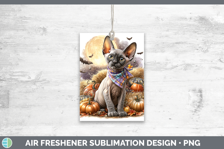 Sphynx Cat Air Freshener Cats Halloween Bandana Sublimation