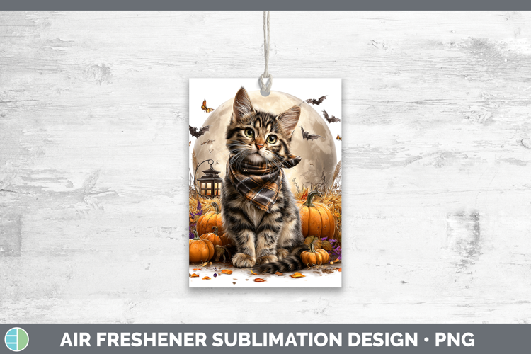 Tabby Cat Air Freshener Cats Halloween Bandana Sublimation C