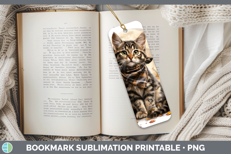 Tabby Cat Bookmark Cats Halloween Bandana Sublimation Printa