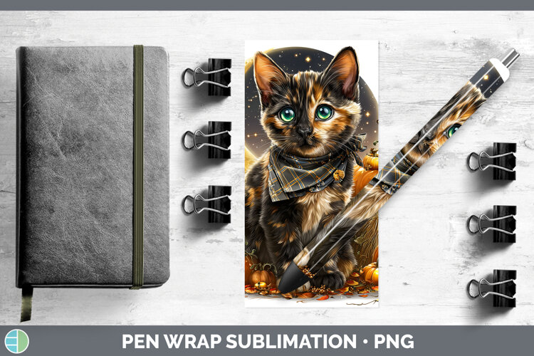 GorgeousCats Halloween Bandana Pen Wrap design.