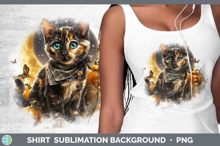 Tortoiseshell Cat Shirt Cats Halloween Bandana Sublimation B