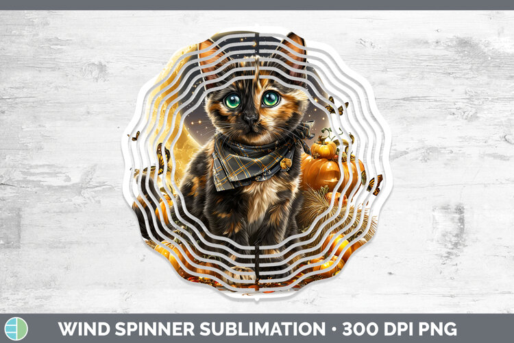 GorgeousCats Halloween Bandana Wind Spinner design.