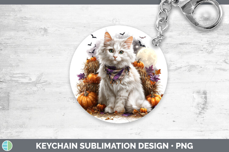 GorgeousCats Halloween Bandana Keychain design.
