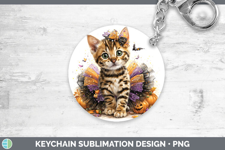 GorgeousCats Halloween Keychain design.