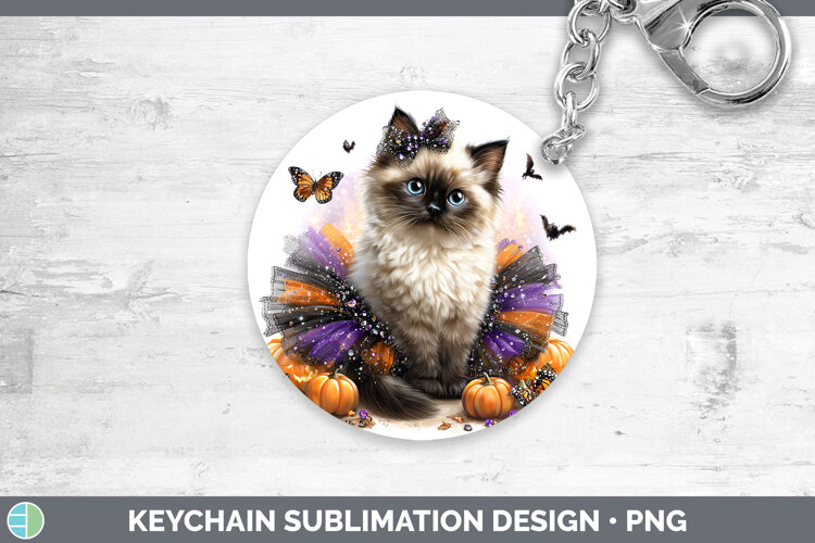 GorgeousCats Halloween Keychain design.