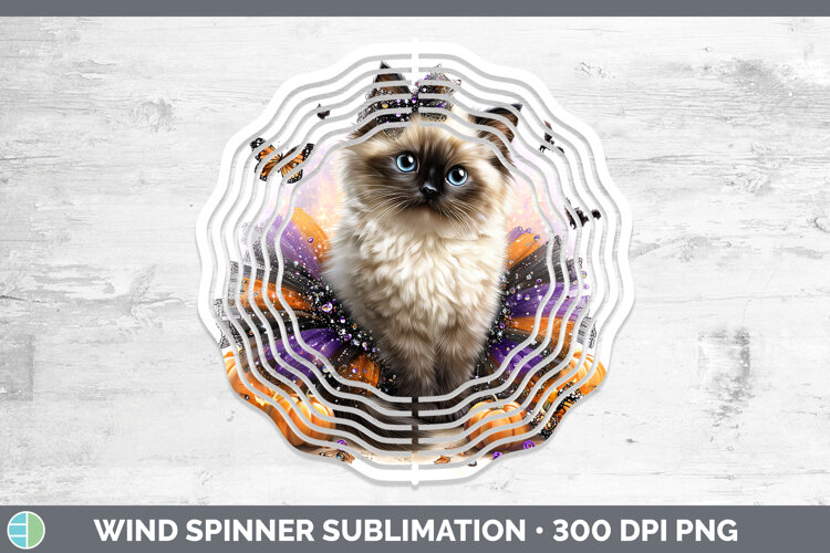 GorgeousCats Halloween Wind Spinner design.