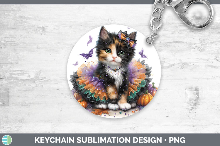 GorgeousCats Halloween Keychain design.