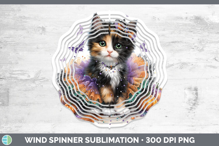 GorgeousCats Halloween Wind Spinner design.