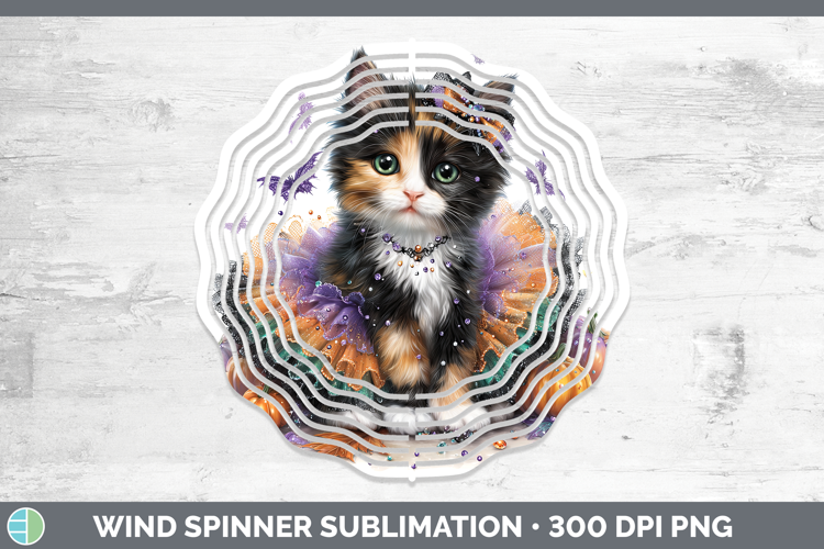 Cats Halloween Calico Cat Wind Spinner Sublimation Spinner D