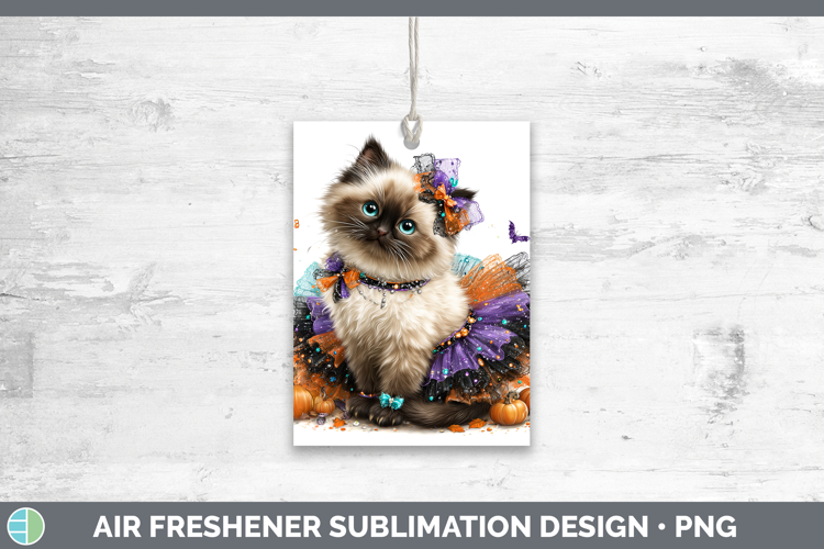 Cats Halloween Himalayan Cat Air Freshener Sublimation Car F