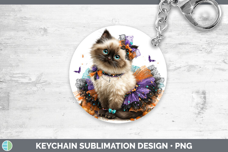 GorgeousCats Halloween Keychain design.