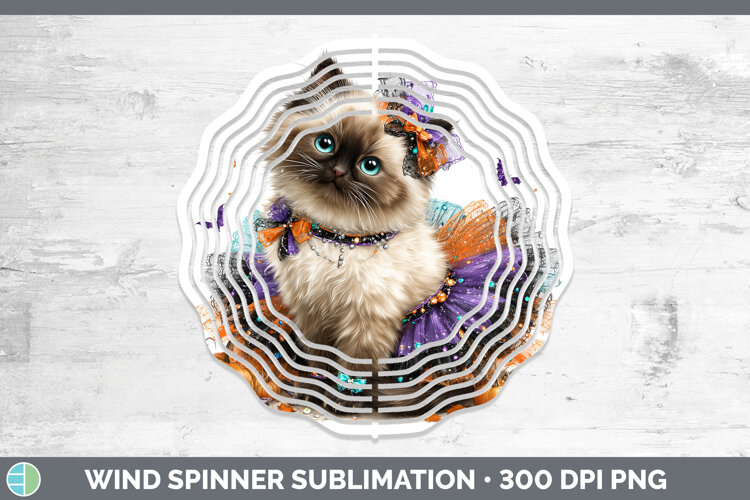 GorgeousCats Halloween Wind Spinner design.