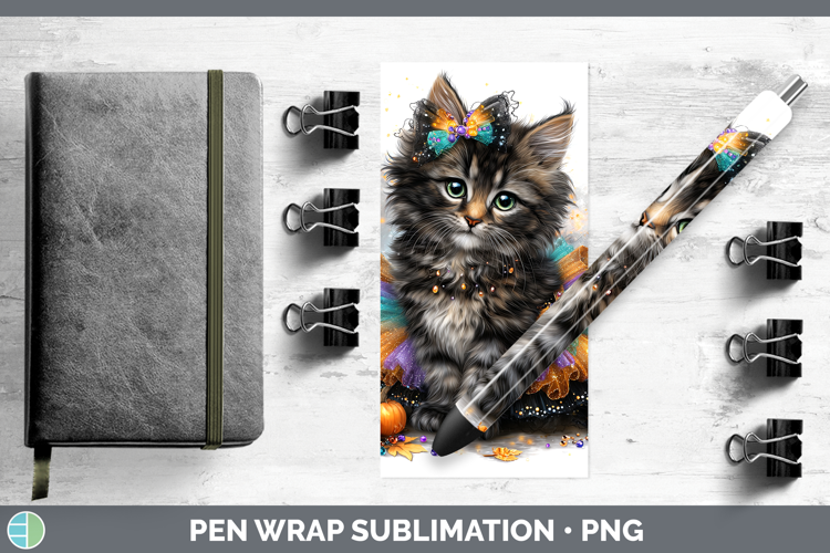 Cats Halloween Maine Coon Cat Pen Wrap Sublimation Pen Desig