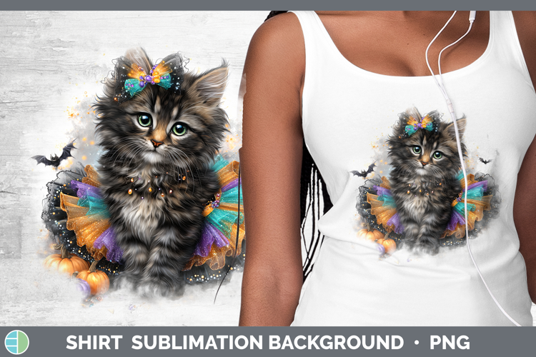 Cats Halloween Maine Coon Cat Shirt Sublimation Background D