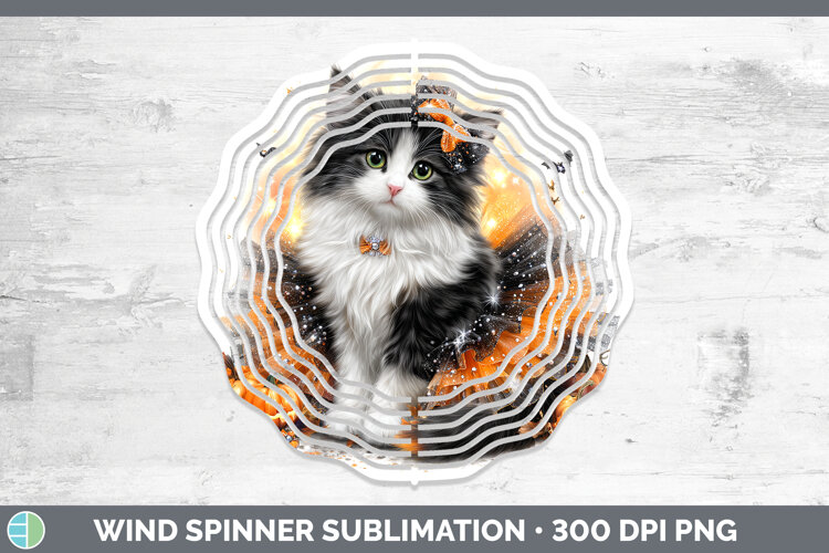 GorgeousCats Halloween Wind Spinner design.