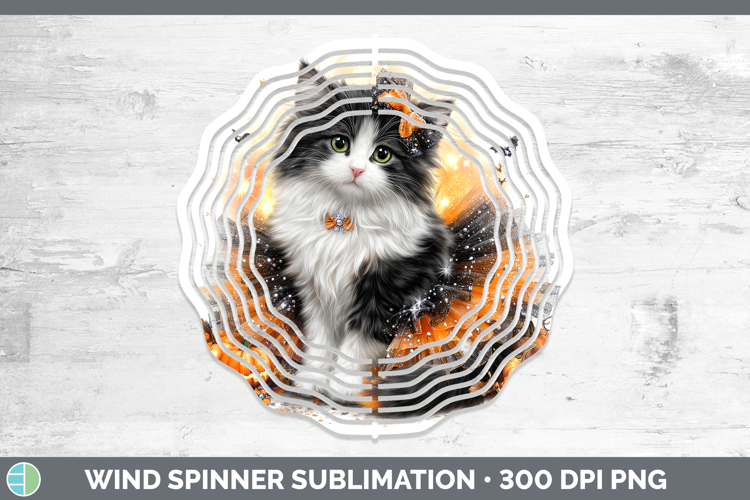 Cats Halloween Norwegian Forest Cat Wind Spinner Sublimation