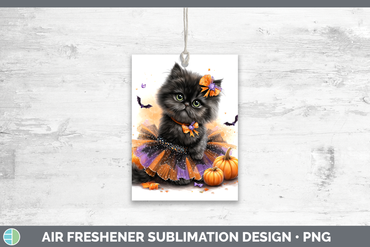 Cats Halloween Persian Cat Air Freshener Sublimation Car Fre