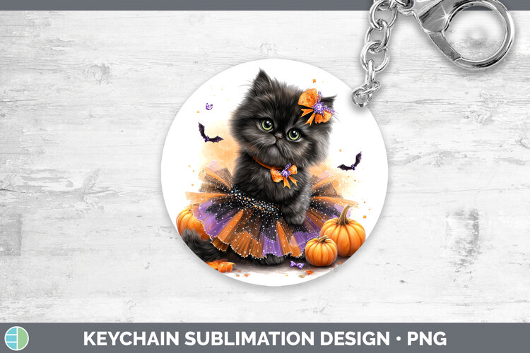GorgeousCats Halloween Keychain design.