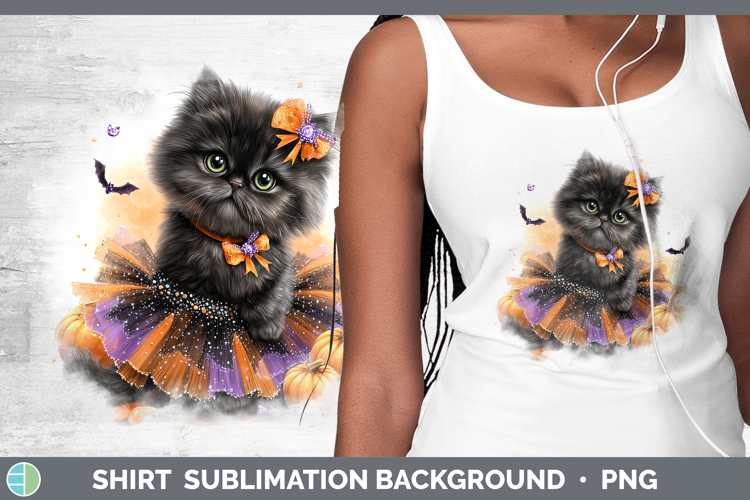 Cats Halloween Persian Cat Shirt Sublimation Background Desi