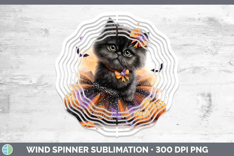 GorgeousCats Halloween Wind Spinner design.