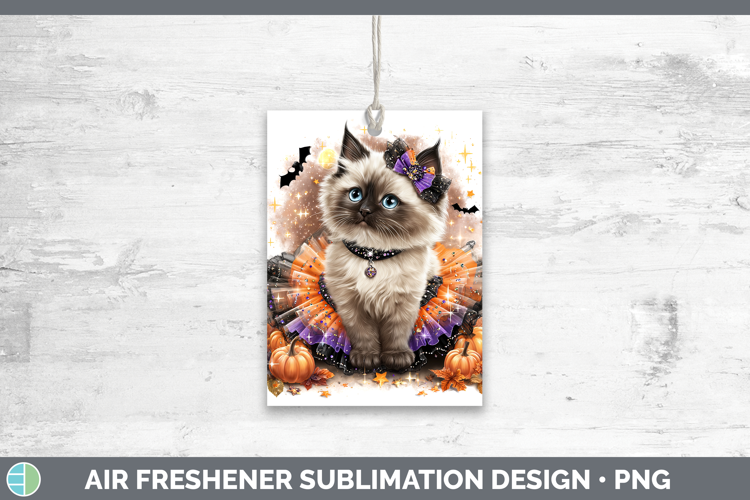 Cats Halloween Ragdoll Cat Air Freshener Sublimation Car Fre