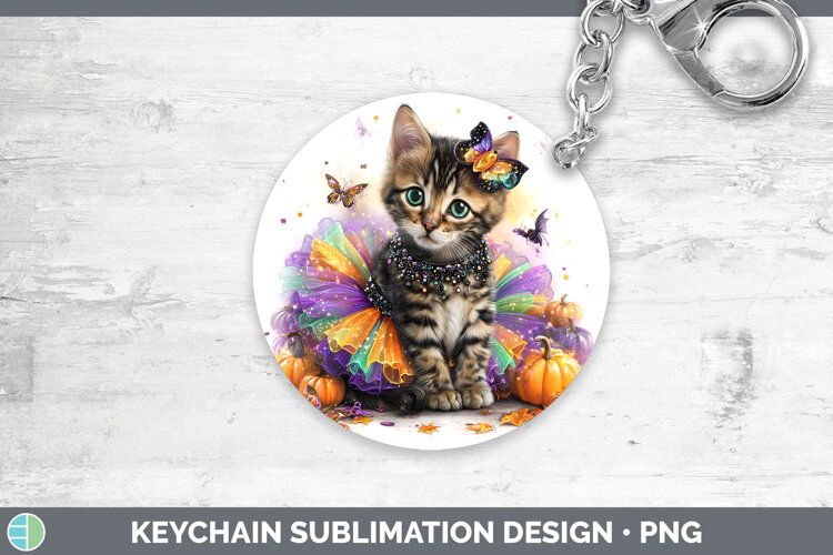 GorgeousCats Halloween Keychain design.