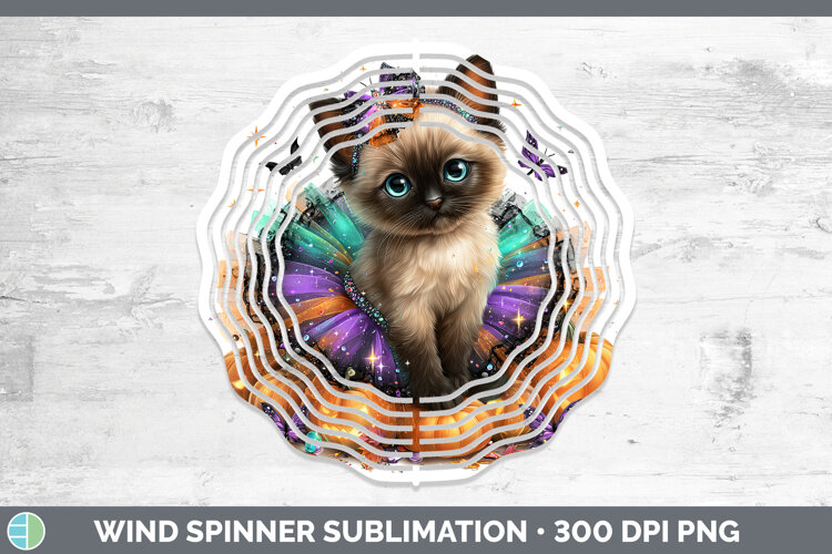 GorgeousCats Halloween Wind Spinner design.