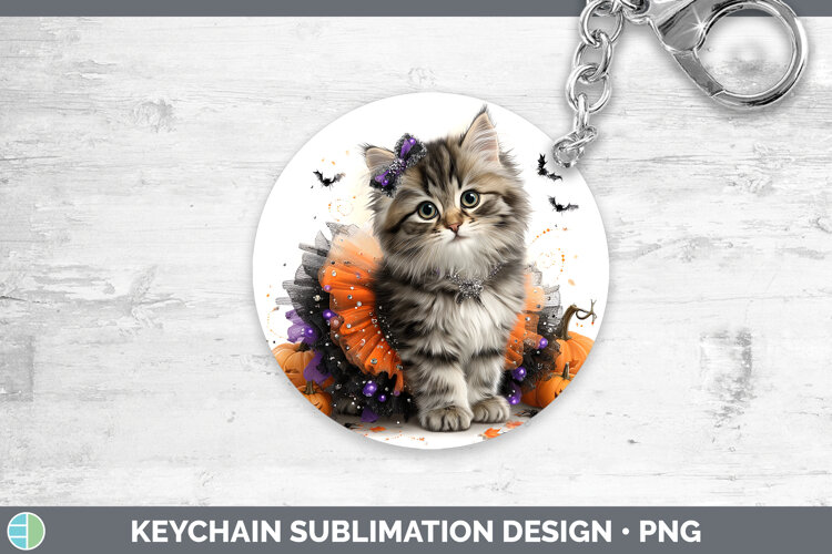GorgeousCats Halloween Keychain design.