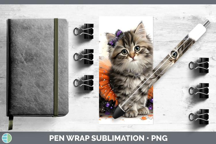 Cats Halloween Siberian Cat Pen Wrap Sublimation Pen Designs