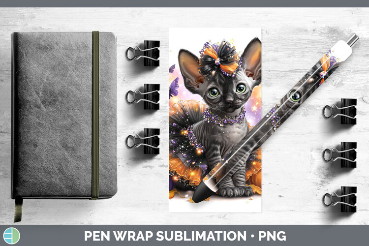 GorgeousCats Halloween Pen Wrap design.