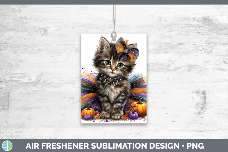 Cats Halloween Tabby Cat Air Freshener Sublimation Car Fresh