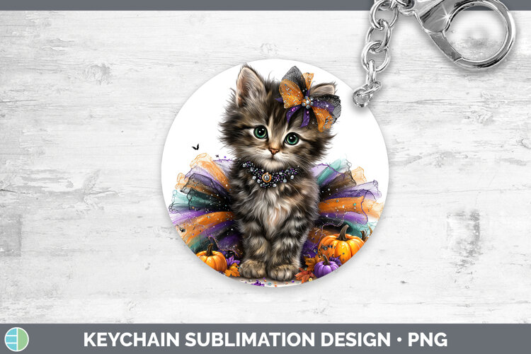 GorgeousCats Halloween Keychain design.