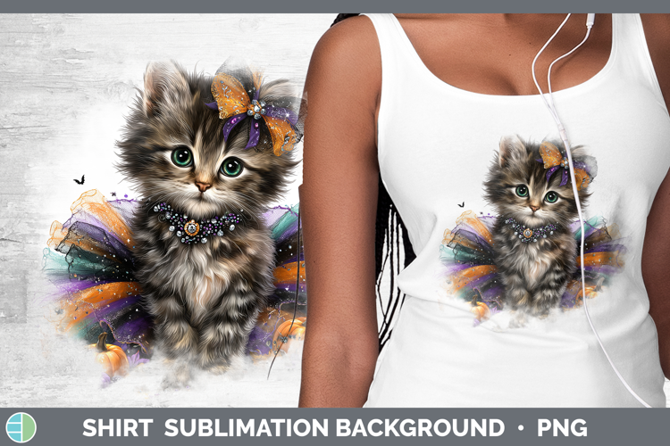 Cats Halloween Tabby Cat Shirt Sublimation Background Design