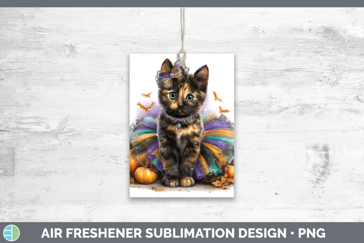 Cats Halloween Tortoiseshell Cat Air Freshener Sublimation C