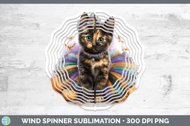 GorgeousCats Halloween Wind Spinner design.