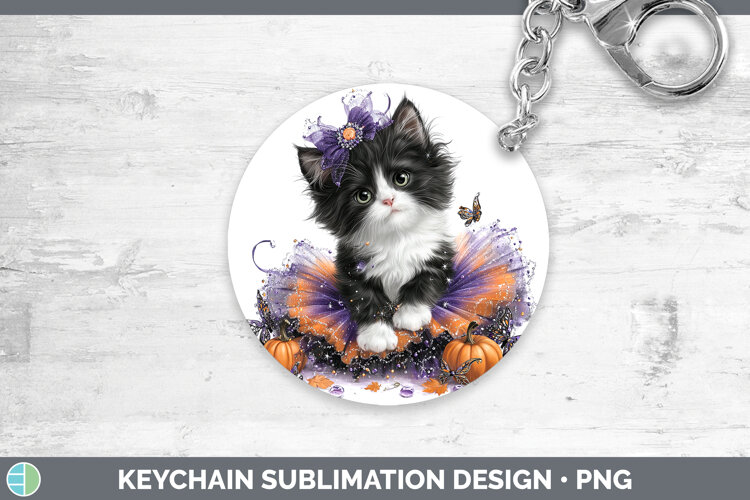 GorgeousCats Halloween Keychain design.