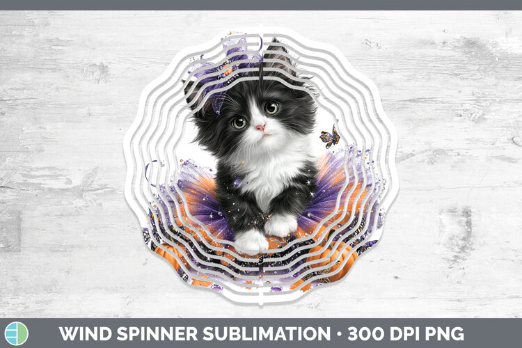 GorgeousCats Halloween Wind Spinner design.
