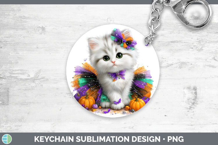 GorgeousCats Halloween Keychain design.