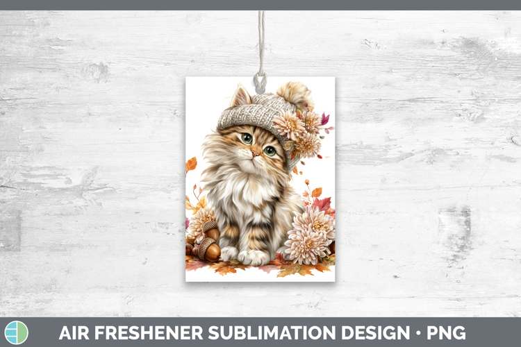 Angora Cat Air Freshener Cats Knit Hat Sublimation Car Fresh