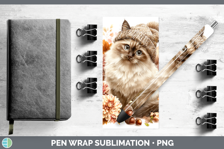 Birman Cat Pen Wrap Cats Knit Hat Sublimation Pen Designs
