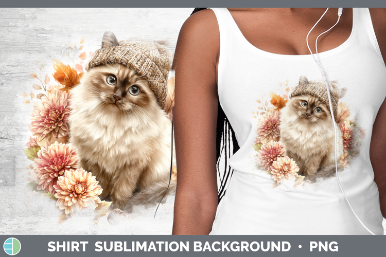 Birman Cat Shirt Cats Knit Hat Sublimation Background Design