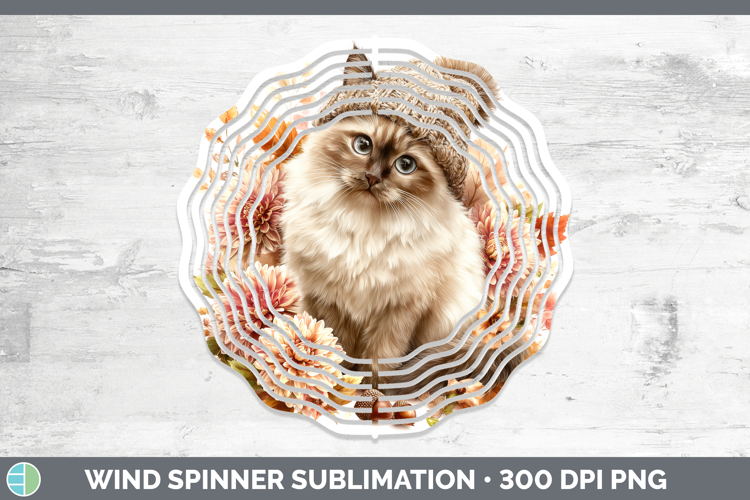 Birman Cat Wind Spinner Cats Knit Hat Sublimation Spinner De